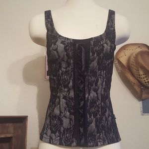 Black lace corset